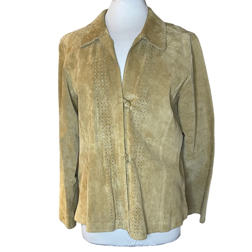 Vintage Marsh Landing 90’s Suede Jacket and Skirt Set - Picture 3 of 13